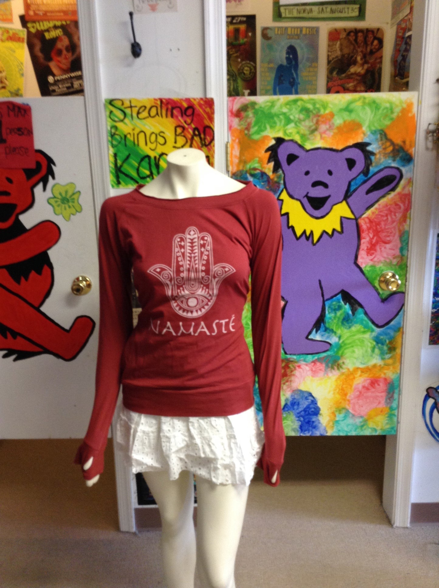 Namaste Cotton Long Sleeve - HalfMoonMusic