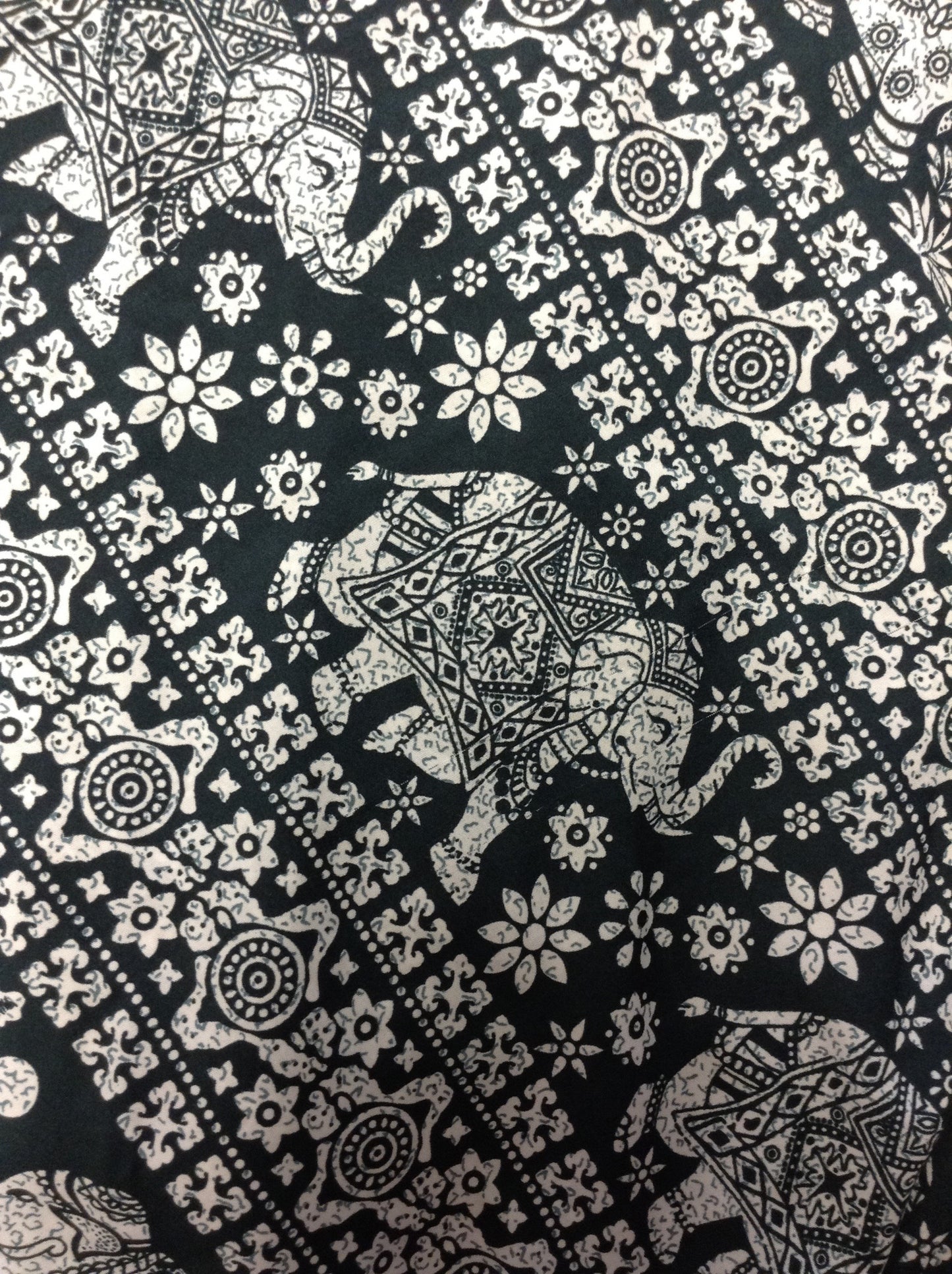 Elephant Print Drawstring Skirt - HalfMoonMusic