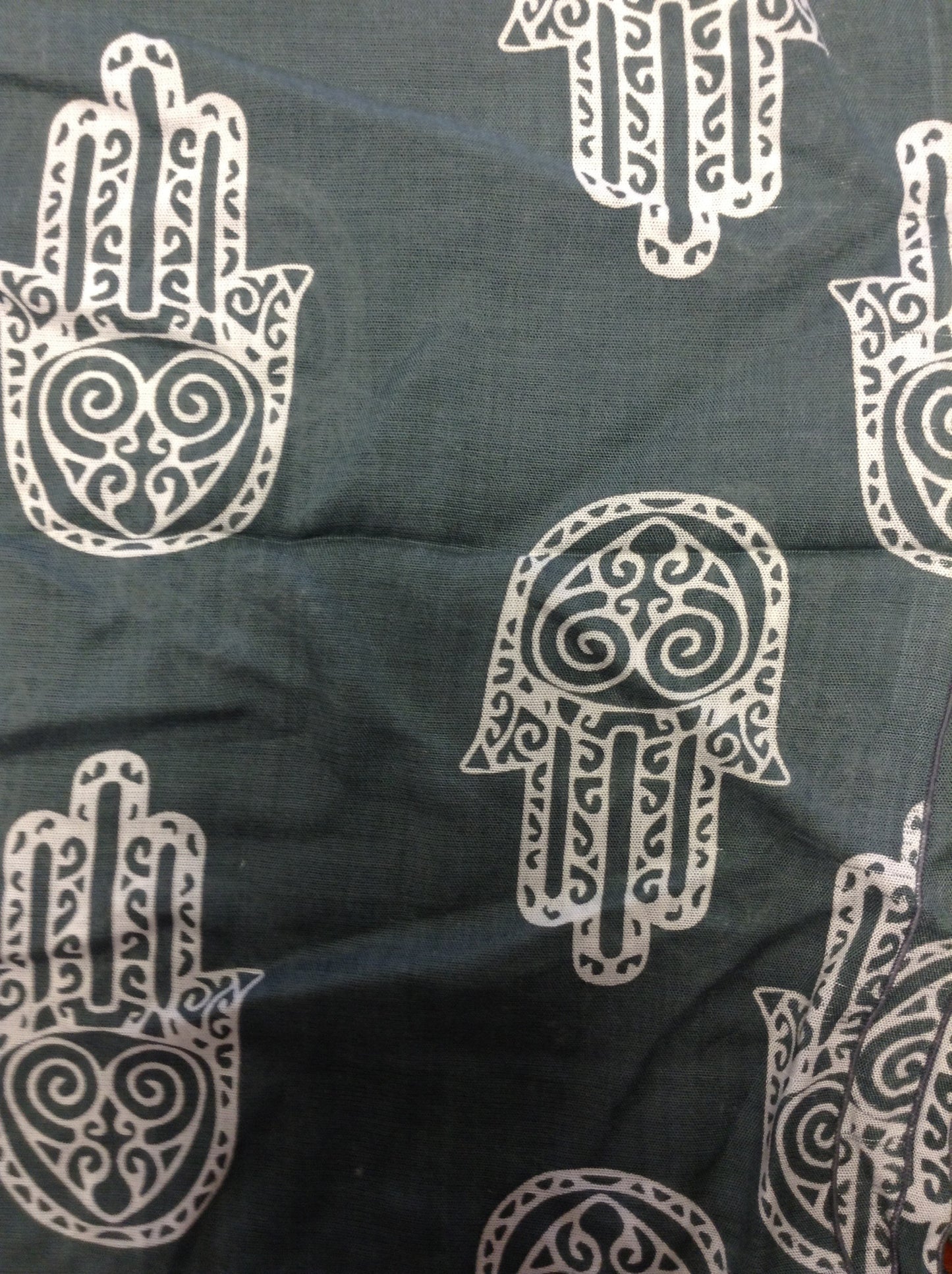 Hamsa Hand Fringe Scarf - HalfMoonMusic