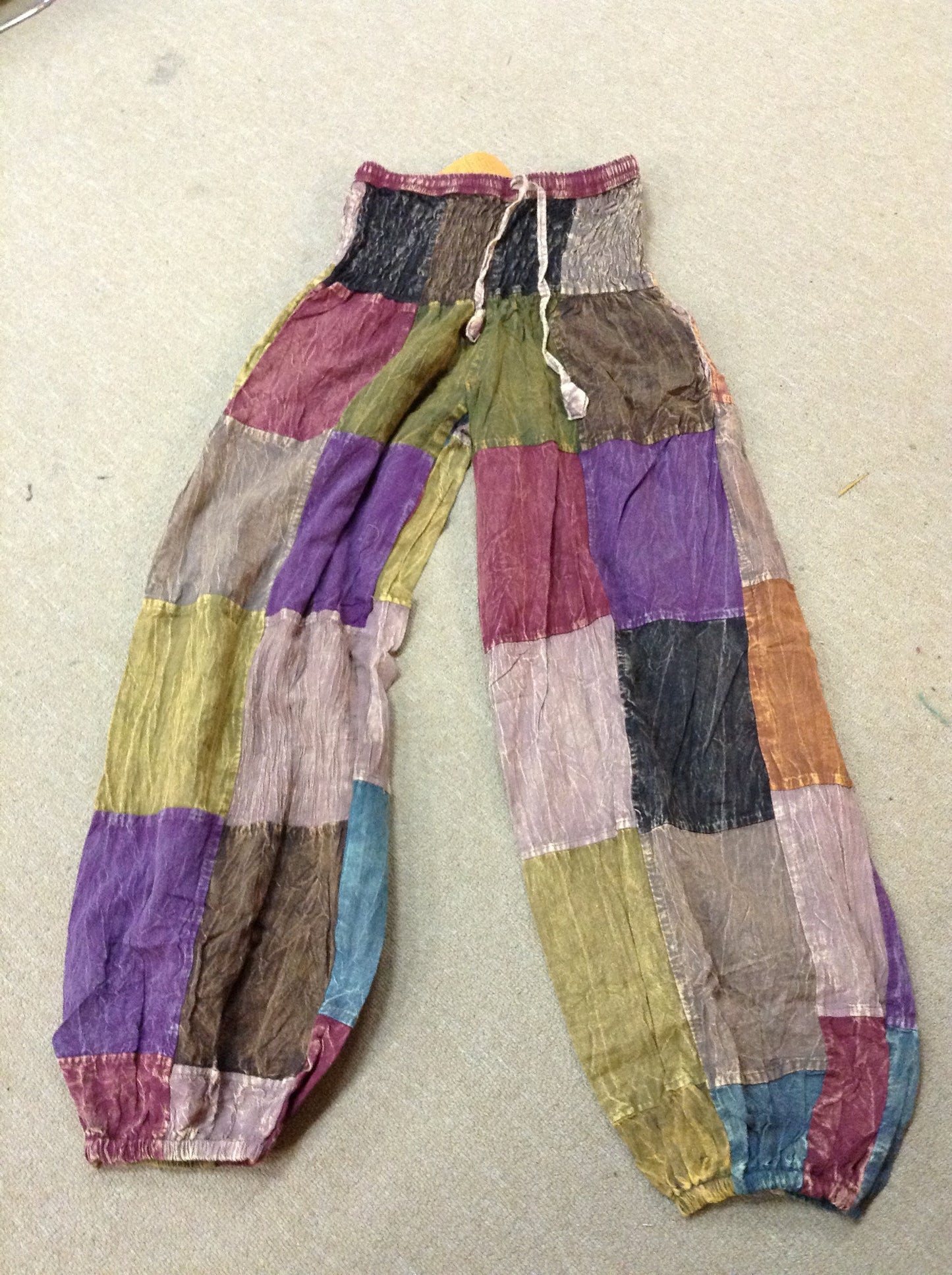 Cotton High Waist Patchwork Pants - HalfMoonMusic