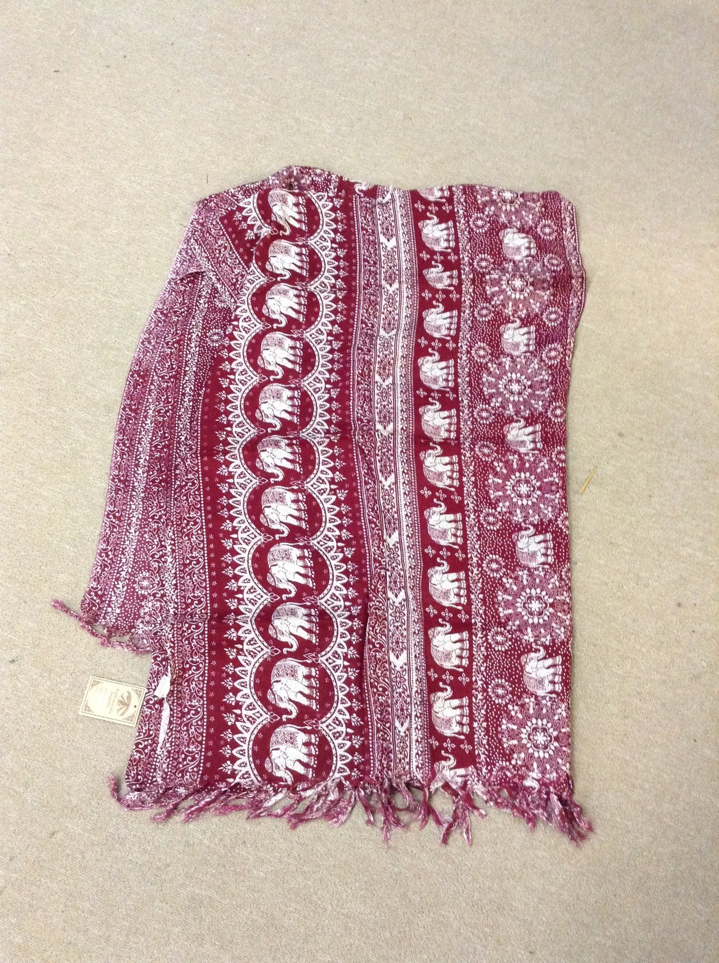 Elephant Print Sarong - HalfMoonMusic
