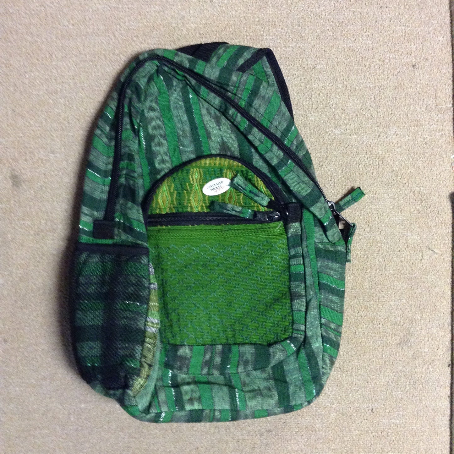 Single Front Pocket Tribal Print Backpack - HalfMoonMusic