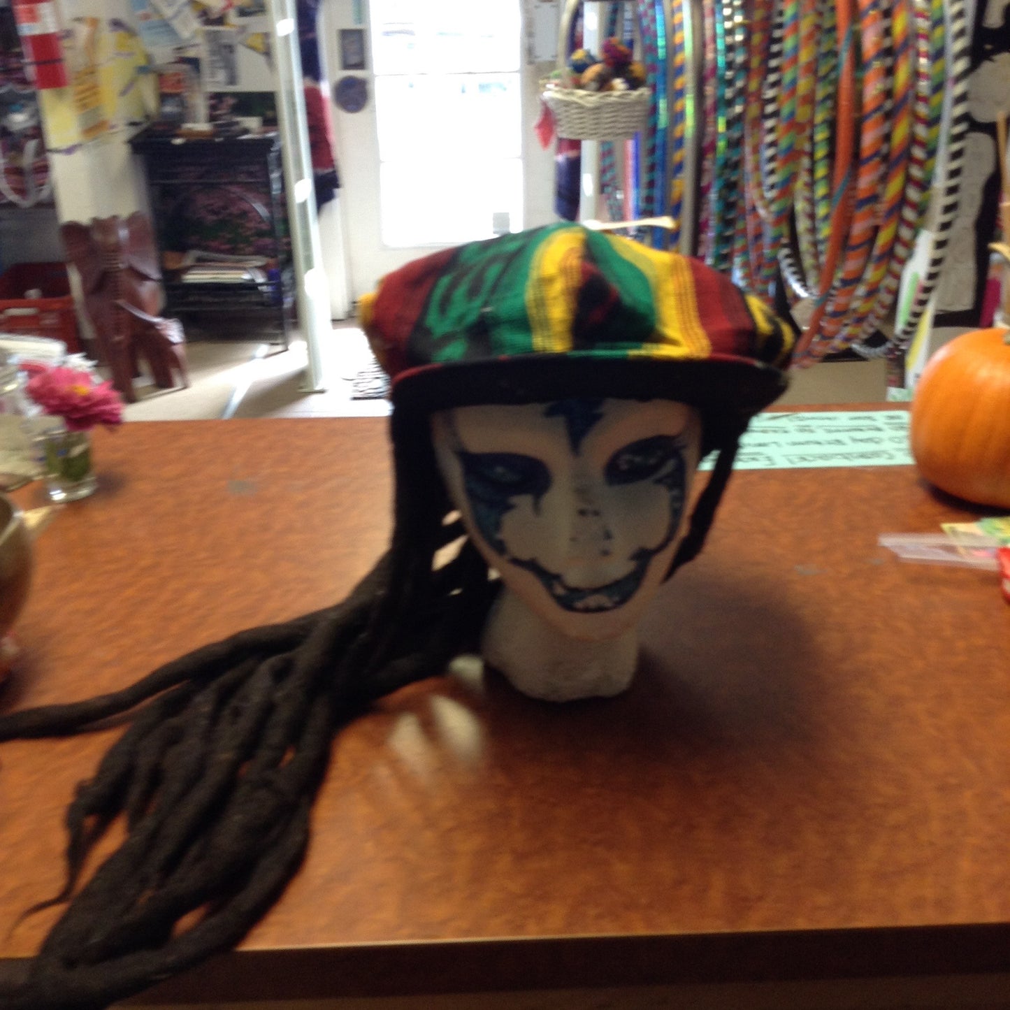 Rasta Man Hat W/ Dreads - HalfMoonMusic