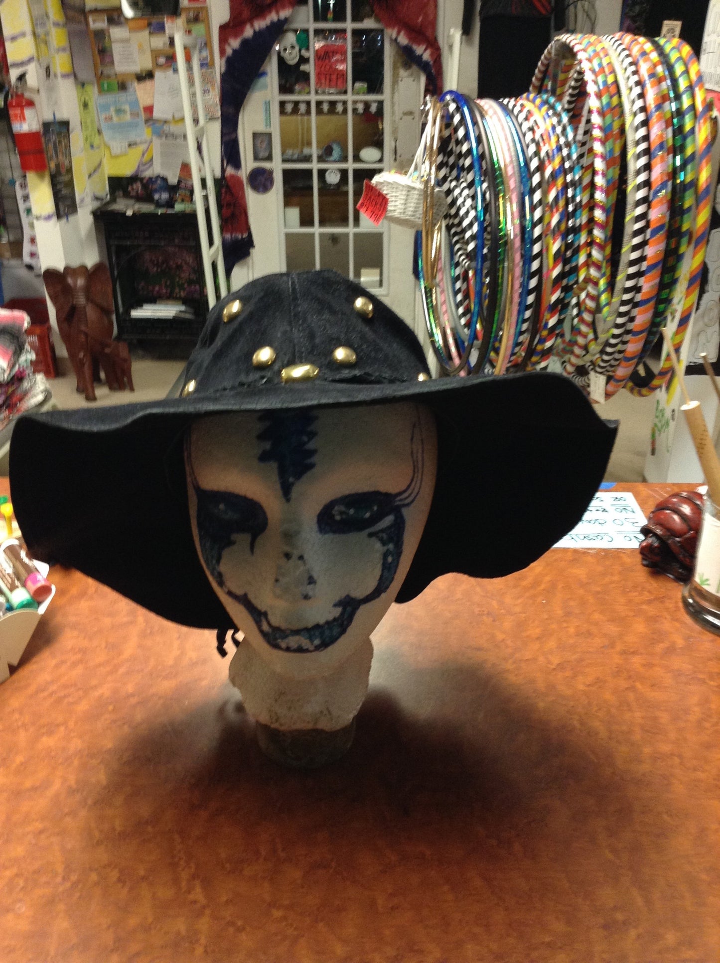 Leather Floppy Hat - HalfMoonMusic