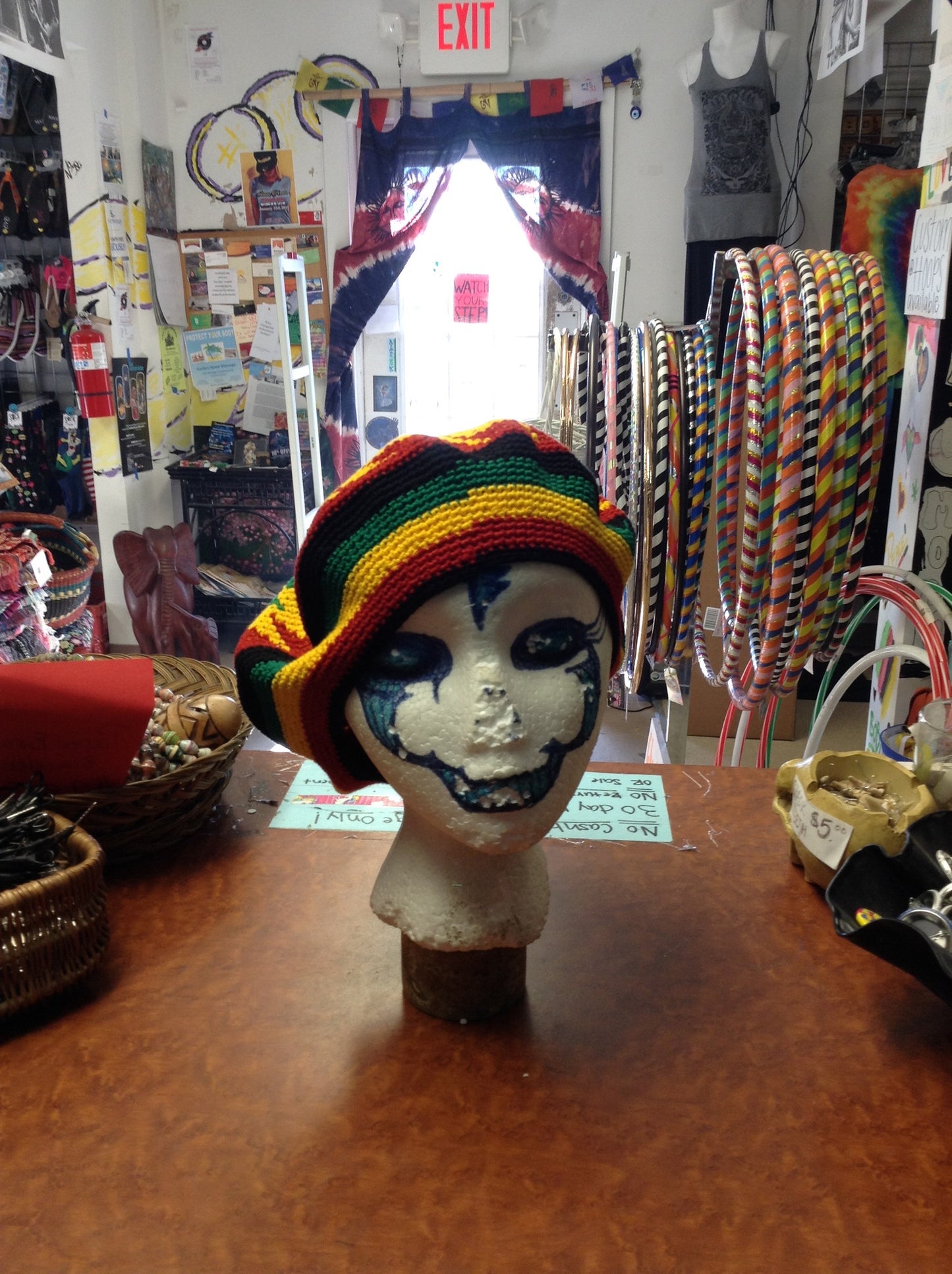 Crochet Cotton Rasta Tam - HalfMoonMusic