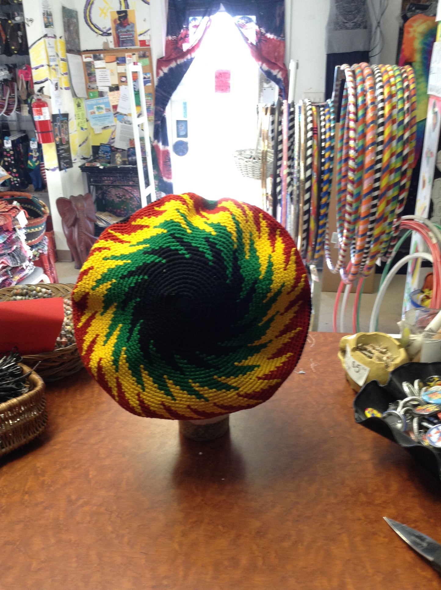 Crochet Cotton Rasta Tam - HalfMoonMusic