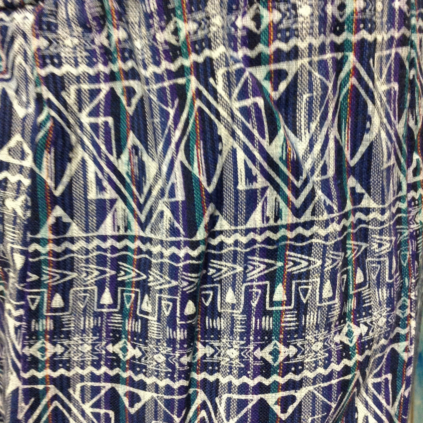Striped Pleated Belly Pants W/ Bottom Slit - HalfMoonMusic