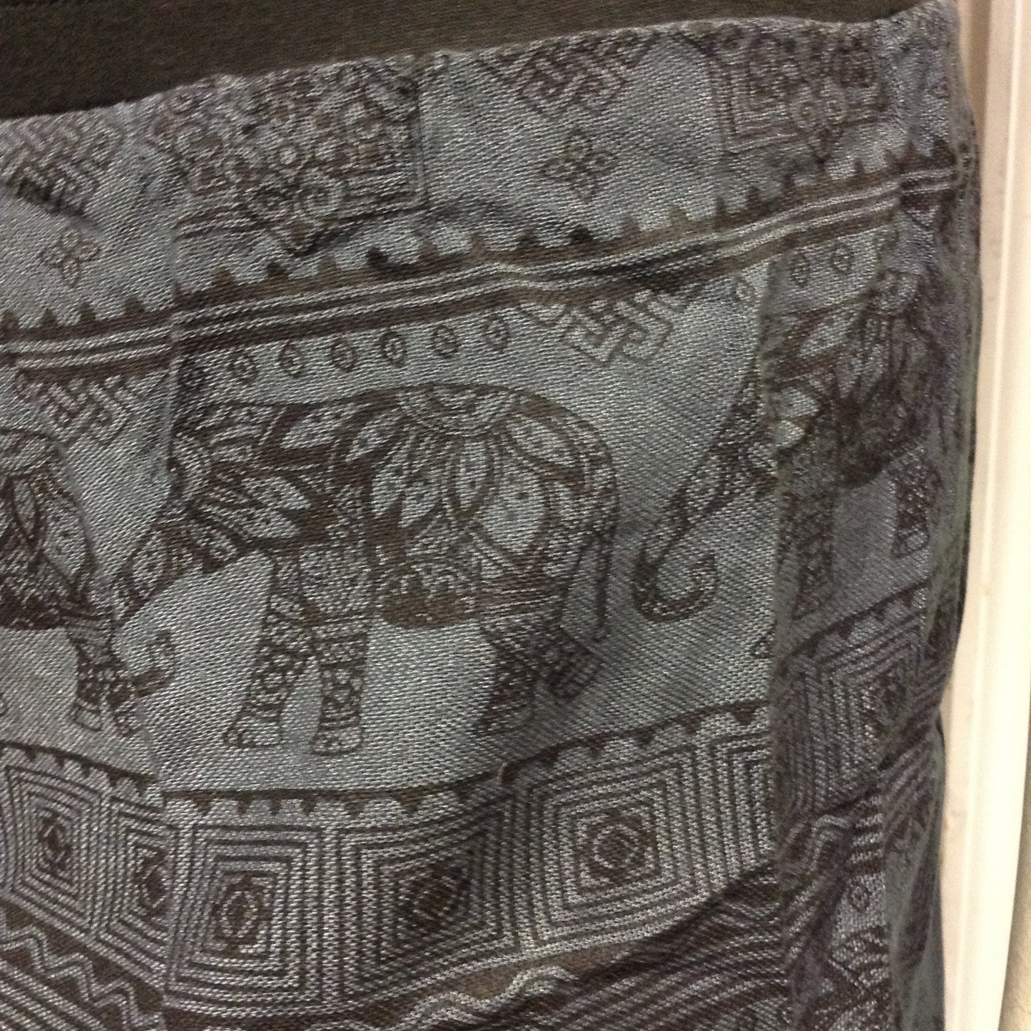 Womens Elephant Print Mantra Shorts - HalfMoonMusic