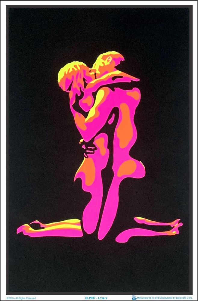 The Lovers Blacklight Poster - HalfMoonMusic