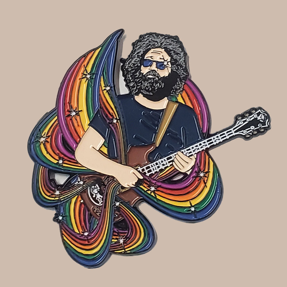 Jerry Rainbow Hat Pin - HalfMoonMusic