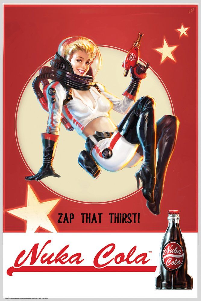 Fallout 4 Nuka Cola Poster - HalfMoonMusic