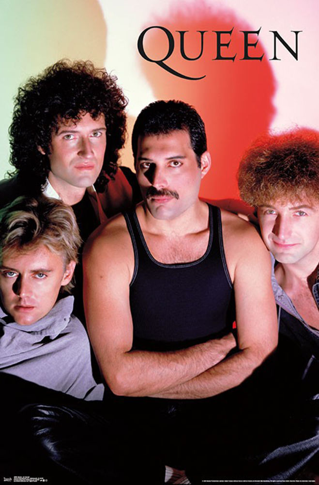 Queen in concert poster - HalfMoonMusic