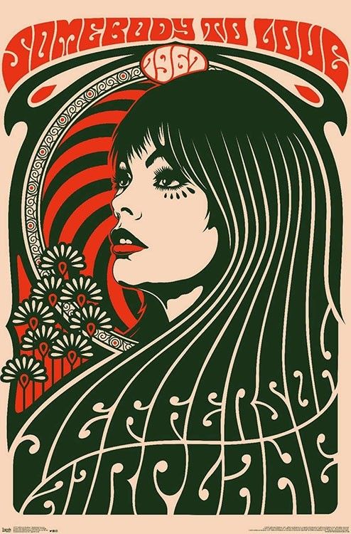 Jefferson Airplane Somebody To Love Poster - HalfMoonMusic