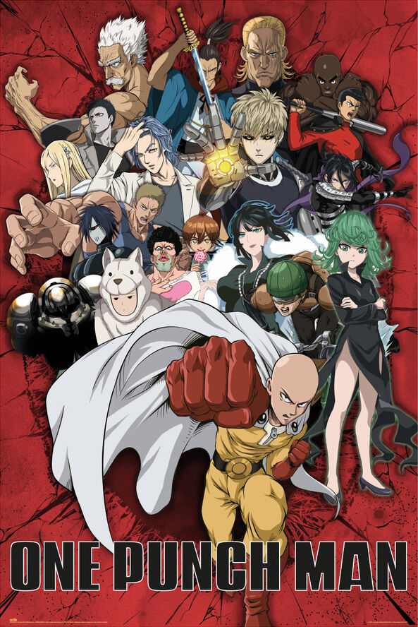 One Punch Man - Heros Poster - HalfMoonMusic