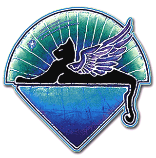 Winged Cats Under The Stars Sticker - HalfMoonMusic