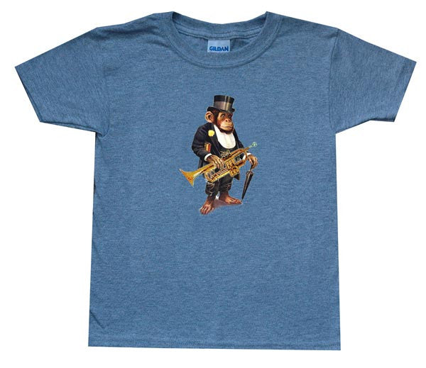 Top Hat Chimp Youth T Shirt - HalfMoonMusic