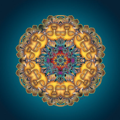 Sunflower Faces Mike DuBois Art Print - HalfMoonMusic