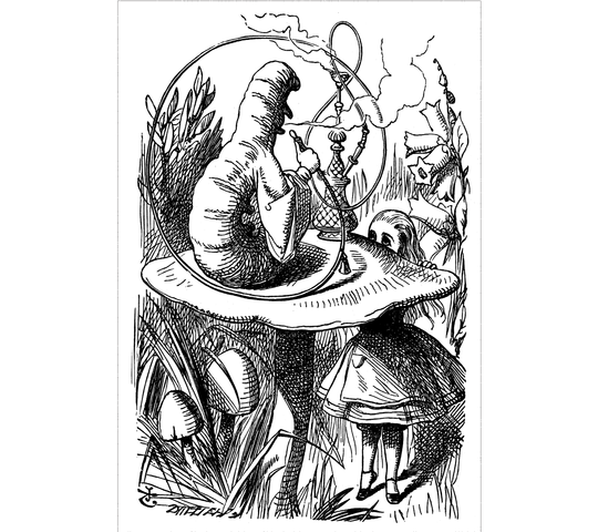 Caterpillar Hookah Art Print - HalfMoonMusic