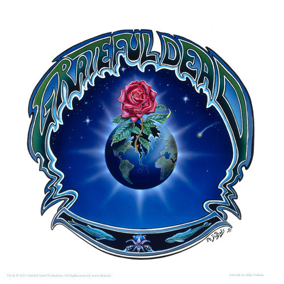 Grateful Dead Rose World Mike DuBois Art Print - HalfMoonMusic
