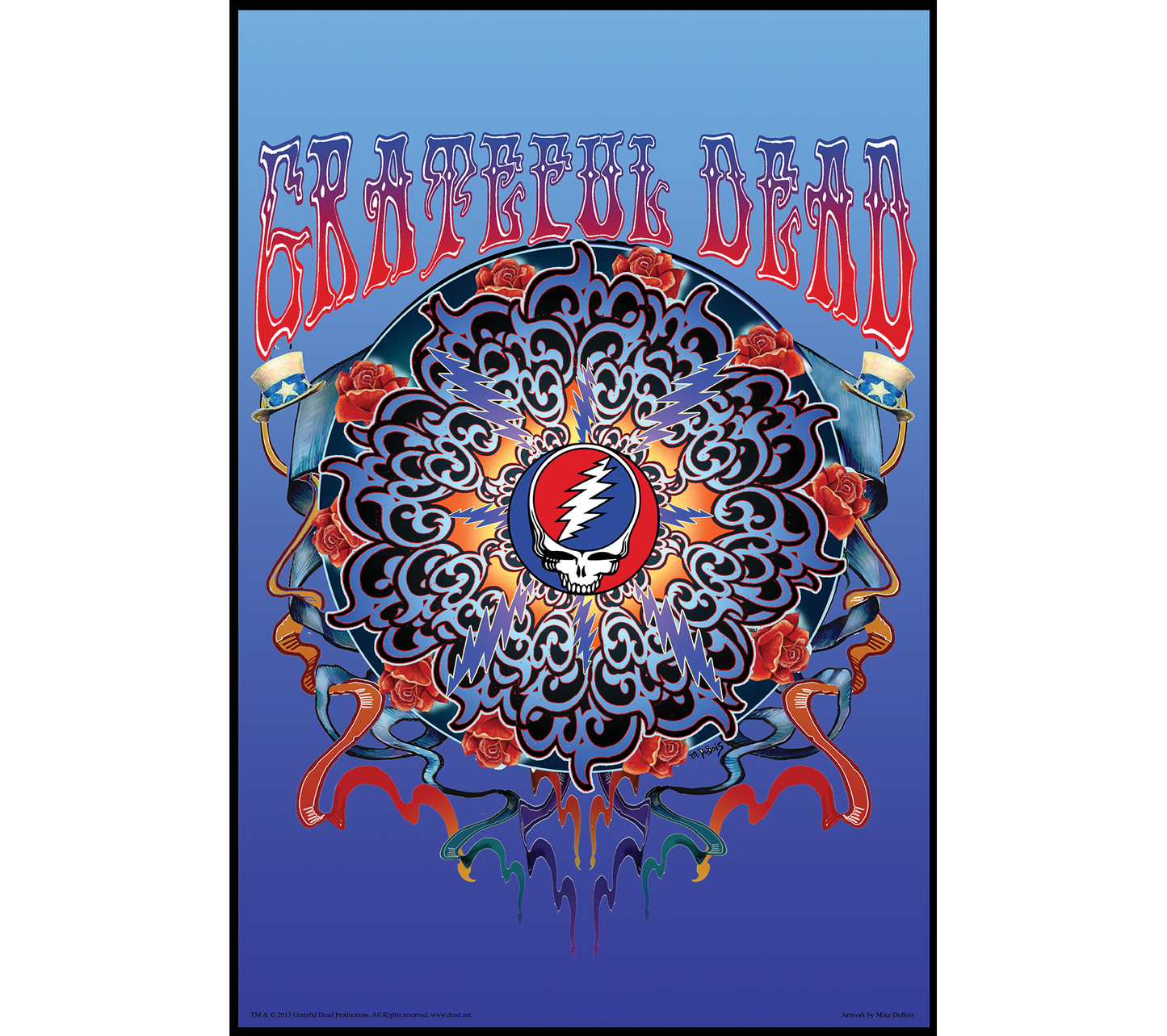 Grateful Dead New Years Mike DuBois Art Print - HalfMoonMusic
