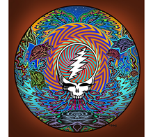 Grateful Dead Twisted Stealie Art Print - HalfMoonMusic