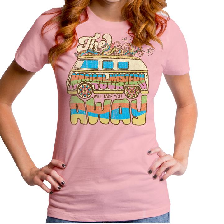 Womens The Beatles Magical Mystery Tour Bus T-Shirt - HalfMoonMusic