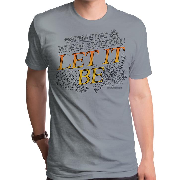 Mens The Beatles Let It Be Flowers T-Shirt - HalfMoonMusic