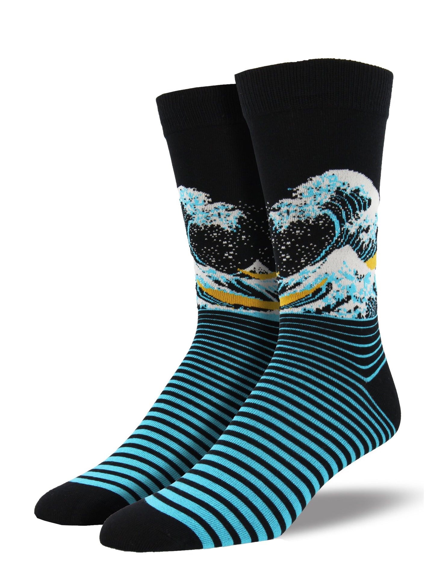 Mens The Wave Bamboo Crew Socks - HalfMoonMusic