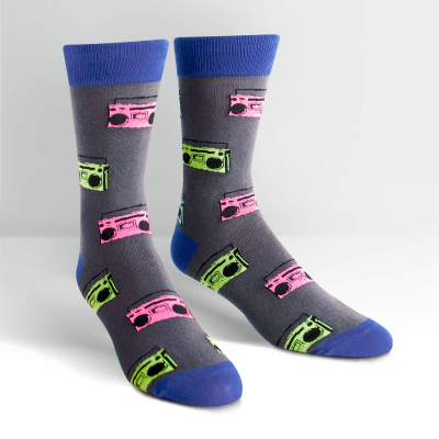 Mens Pump It Up Crew Socks - HalfMoonMusic