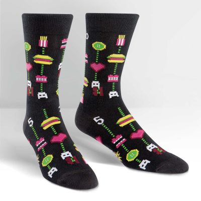 Mens Gamer Food Crew Socks - HalfMoonMusic