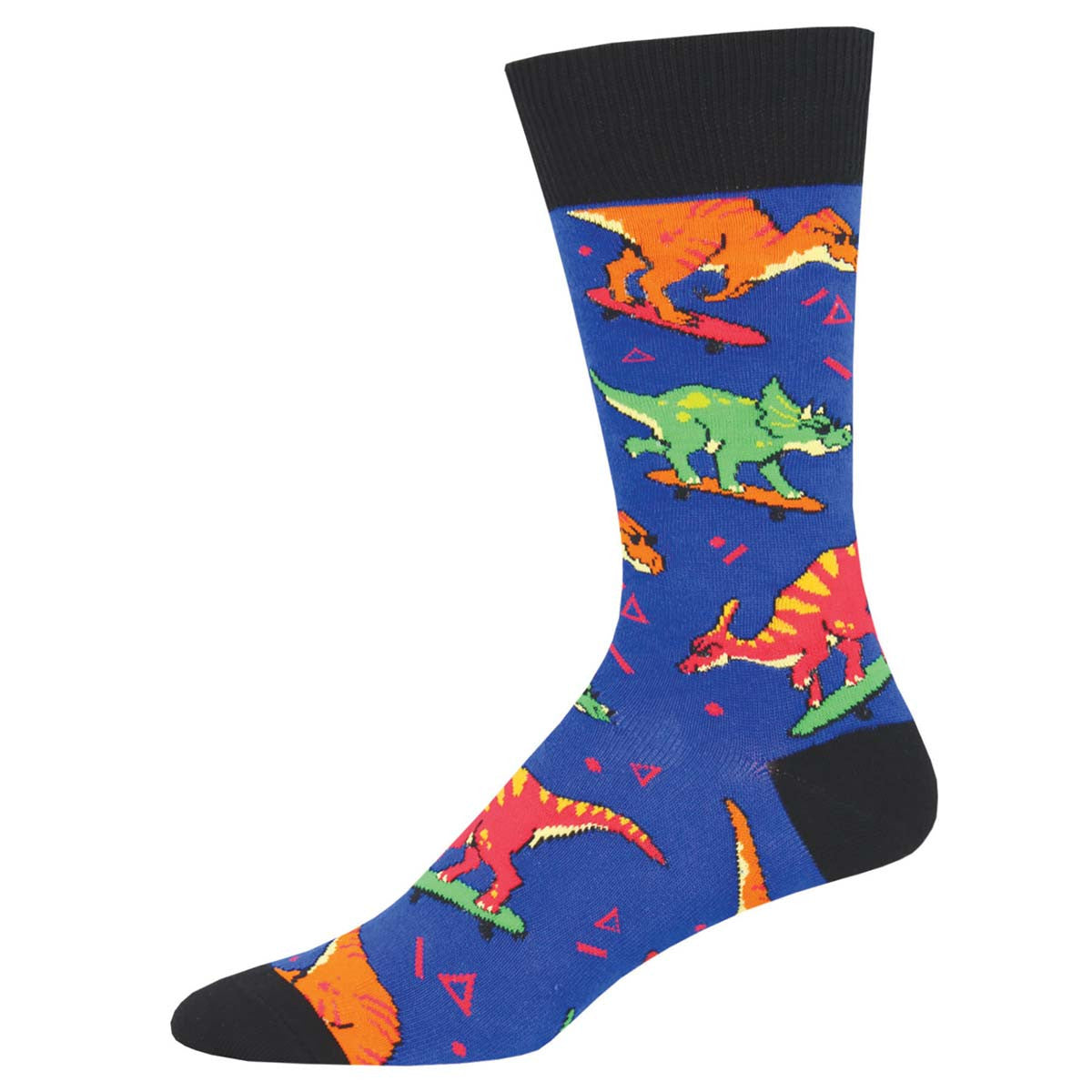 Mens Skate Or Dinosaur Crew Socks - HalfMoonMusic