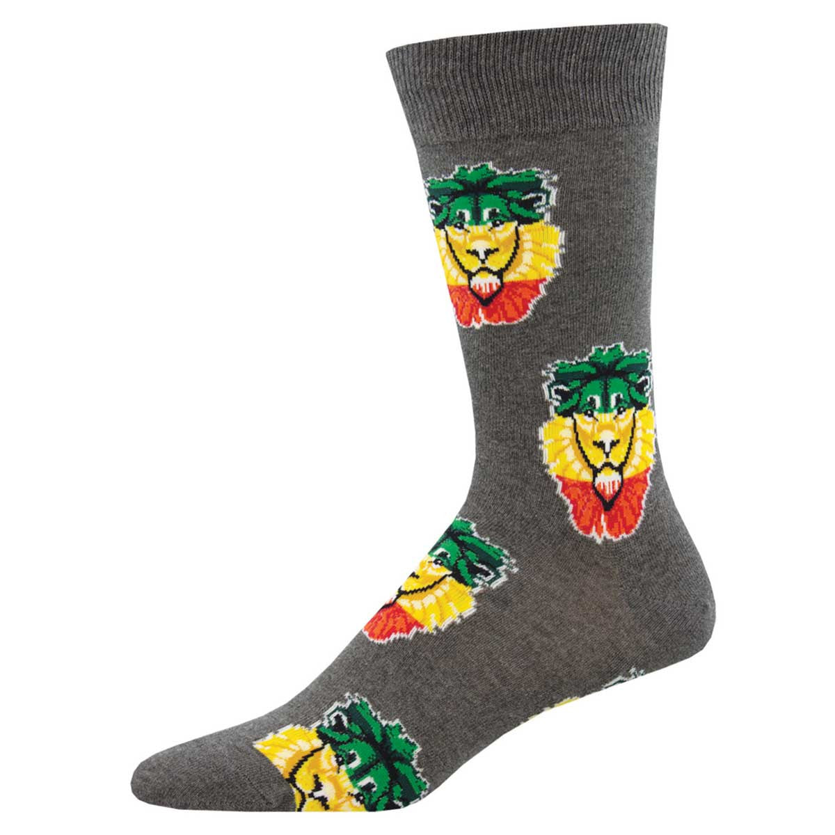 Mens Rasta Lion Socks - HalfMoonMusic