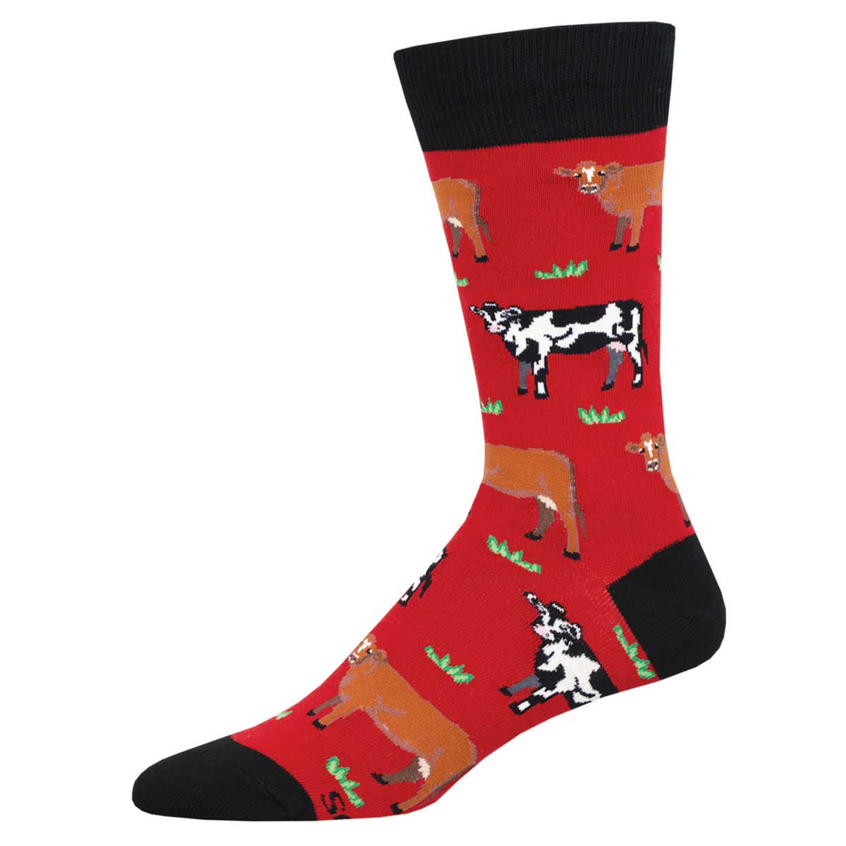 Mens Mooove Over Cow Socks - HalfMoonMusic