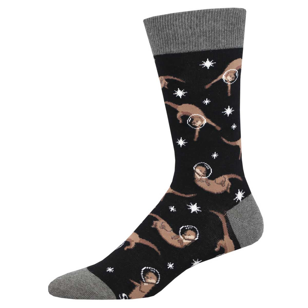Mens Space Otter Socks - HalfMoonMusic