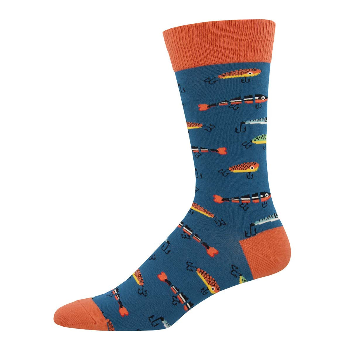 Mens Just Fishin' Socks - HalfMoonMusic