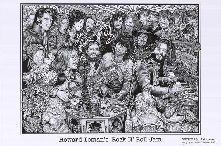 Rock n Roll Jam Poster - HalfMoonMusic