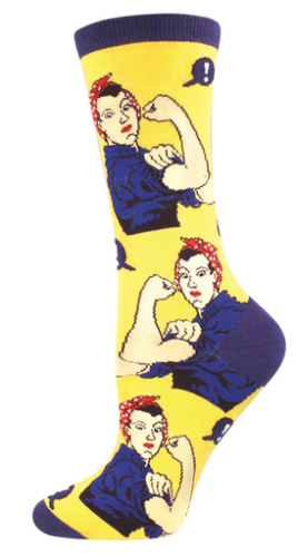 Rosie the Riveter Womens Socks - HalfMoonMusic