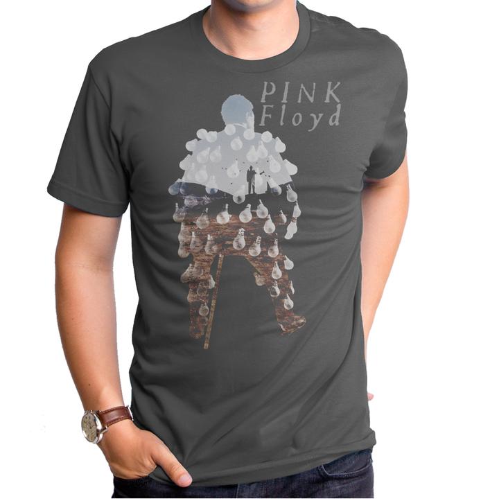 Mens Pink Floyd Bulb Man T-Shirt - HalfMoonMusic