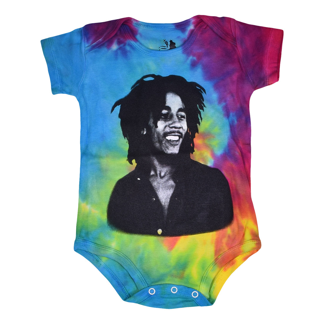 Bob Marley Tie Dye Onesie - HalfMoonMusic