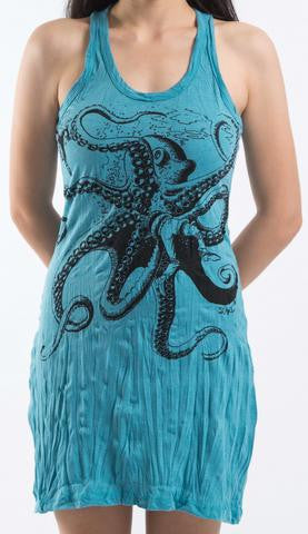 Womens Octopus Tank Dress - HalfMoonMusic