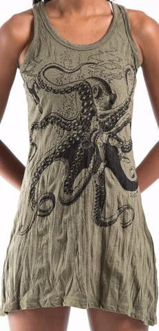 Womens Octopus Tank Dress - HalfMoonMusic
