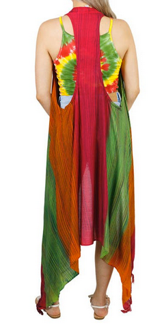 Womens Rayon Striped Sarong Cardigan - HalfMoonMusic