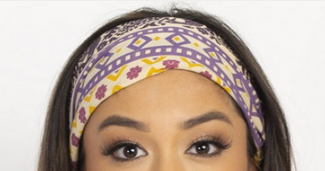 Viscose Peacock Print Headband - HalfMoonMusic