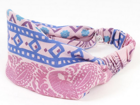 Viscose Peacock Print Headband - HalfMoonMusic