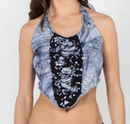 Womens Cotton Grateful Dead Batik Cover Up Top - HalfMoonMusic