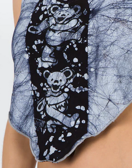 Womens Cotton Grateful Dead Batik Cover Up Top - HalfMoonMusic