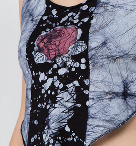 Womens Cotton Grateful Dead Batik Cover Up Top - HalfMoonMusic