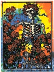 Tie-Dye Spiral Bertha Sticker - HalfMoonMusic