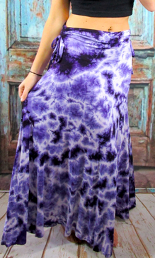Womens Rayon Spandex Beaded Flare Skirt - HalfMoonMusic