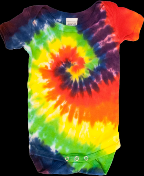 Cotton Tie-Dye Baby Onesie - HalfMoonMusic